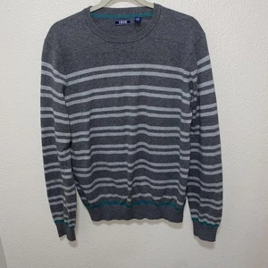IZOD Herren Pullover Gr. L grau gestreift - Bild 1 von 6