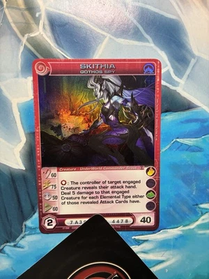 Chaotic Skithia Gothos Spy MAX Wisdom & Energy Super Rare Alliances Unraveled NM - Image 1 of 4