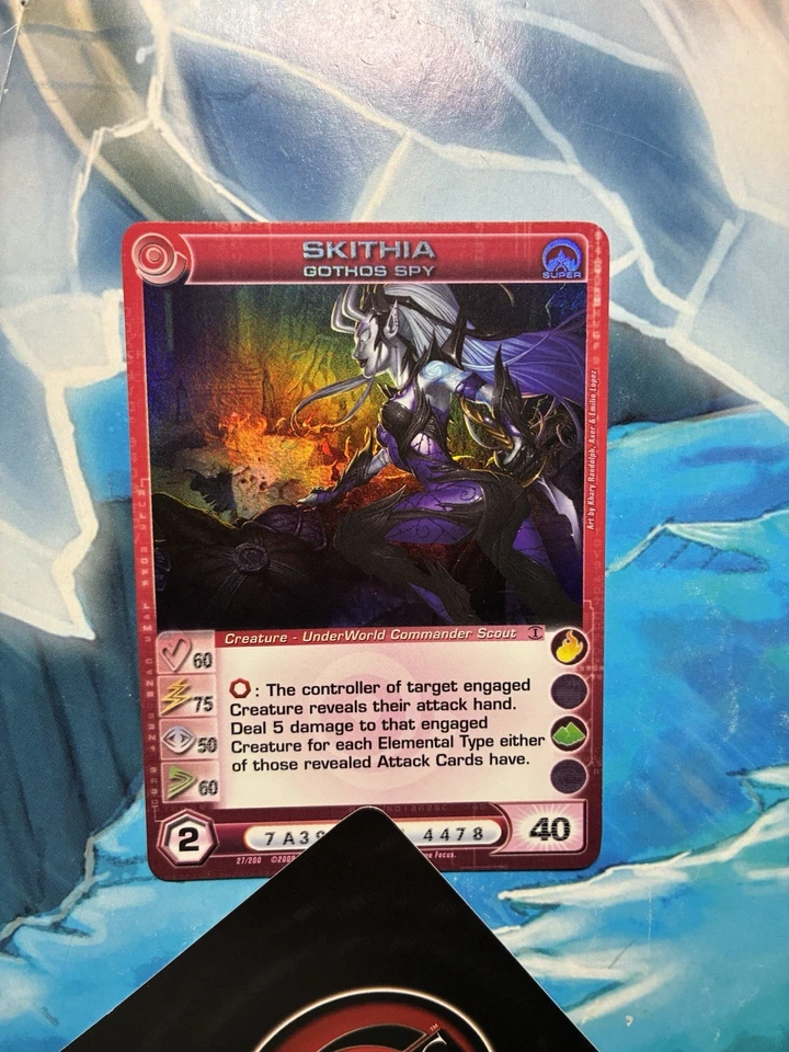 Chaotic Skithia Gothos Spy MAX Wisdom & Energy Super Rare Alliances Unraveled NM - Image 1 of 4