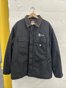 New York Public Library Carhartt Black Artic Jacket Quilted Lined Workwear - Bild 1 von 10