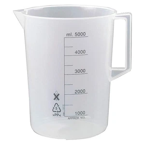 GRAINGER APPROVED 23X904 Beaker,5 L,260 mm H,201 mm Dia,PK2 23X904 - Picture 1 of 1