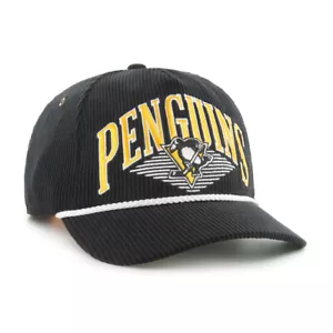 2024 PITTSBURGH PENGUINS BLACK ONE TIMER 47 HITCH RF ADJUSTABLE SNAPBACK - Picture 1 of 3