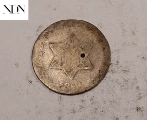 1853 Silver Three Cent Coin (3 Cent) - #ST142 - Picture 1 of 3