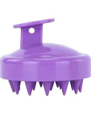 Paquete de 2 cepillos masajeadores de cuero cabelludo de silicona púrpura champú depurador para el crecimiento del cabello Foto 1 de 4