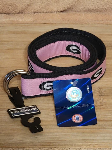 Georgia Bulldogs Moonshine UNISEX Belt SzL Pink New With Tags 42" in length Cover