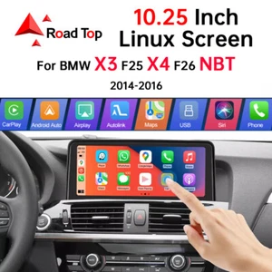 For BMW X3 X4 F25 F26 NBT Wireless CarPlay Andriod Auto Linux TouchScreen 10.25' - Foto 1 di 12