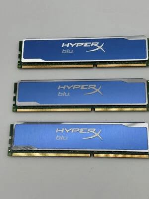 Lot of 3 - KHX13C9B1/4R Kingston HyperX Blu  DDR3 1333MT/s Non-ECC Unbuffered - Image 1 of 3