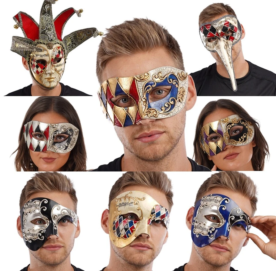 Venetian Halloween Masks Jester Long Nose Masquerade Mask High Quality - Image 1 of 1