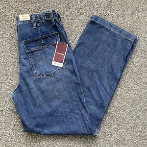 Pantalones de mezclilla azules de pierna ancha Jack & Jones Jjibill Jjfatigue para hombre - talla W31 L34 - Imagen 1 de 12