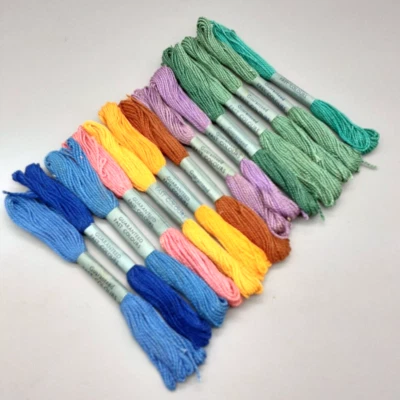 15 Vintage Fast Colour Embroidery Cross Stitch Thread Cotton Floss Skein - Image 1 of 3