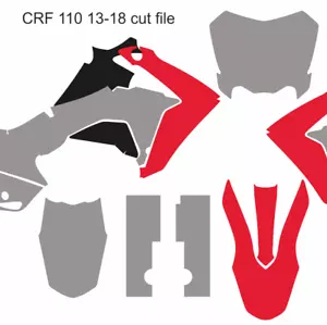 Motocross MX vector template CRF 110 13-18 cut design file - Picture 1 of 1
