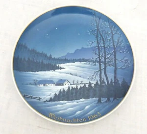 Rosenthal Navidad 1963 Noche de Paz Diseño Willi Hein 8 5/8 pulgadas Placa - Imagen 1 de 3