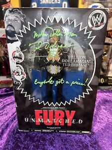 WWF WWE Ted Dibiase MDM Autographed Unmatched Fury Figure RARE PIC PROOF