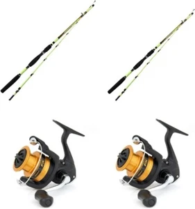 Kit EGING 2 canne eging Capture 2 mt + 2 mulinelli Shimano fx3000 MG Fishing - Foto 1 di 1
