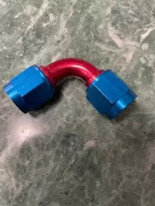 Lot of 2 # 6AN AN6 Female To AN6 Female 90 Degree Swivel Elbow Adapter Fittings - Bild 1 von 1