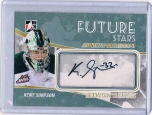 2010-11 In The Game Between the Pipes Autographs #AKS Kent Simpson NM-MT Auto