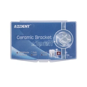 AZDENT Dental Orthodontic Ceramic Clear Brackets Braces MBT 022 Hooks 3-4-5 - Picture 1 of 24