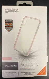 Gear4 Piccadilly Series Case - iPhone XS Max - Rose Pink/Clear Military Grade - Picture 1 of 5