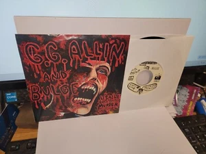 PUNK 7" 45 RPM RECORD AND SLEEVE G G ALLEN & BULGE LEGALIZE MURDER FUDGE WORTHY - Imagen 1 de 3