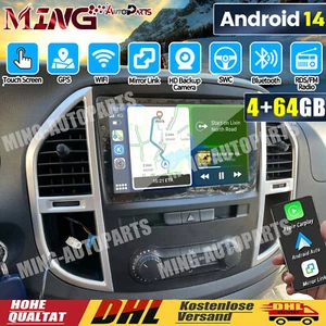DAB+ 4+64G Für Mercedes Vito W447 2014-2020 Android 14 Autoradio GPS Carplay SWC - Bild 1 von 17