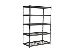 RHINO RACKING, Wire Shelving Unit, Black, Heavy Duty, 1000kg, 183x120x60cm - Picture 1 of 13