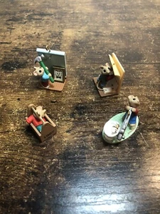 Hallmark Miniatur Mäuse Heimwerker Weihnachtsschmuck 4er Set 1997 - Bild 1 von 4