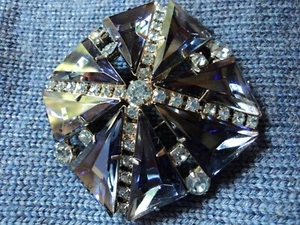 Wunderschönes Vintage Strass Krappen Set BROSCHE - Bild 1 von 2