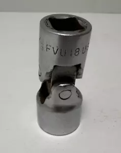 Snap-on 9/16" 12 Point Chrome Universal Flex Socket 3/8" Drive FVU18 USA - Foto 1 di 4