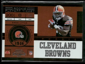 2011 Playoff Contenders Greg Little 204 Playoff Ticket SN Cleveland Browns - Picture 1 of 2