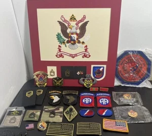 Huge Lot of US Military AirBorne Insignia Patches Pins Medallions Assorted - Picture 1 of 16