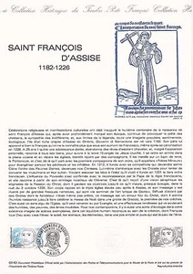 Document Philatélique 1er Jour : 06 1982 - Saint François d'Assise - Picture 1 of 1