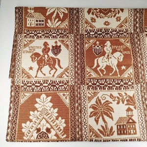 Lote de 2 yardas de tela serigrafiada Riverdale de colección 48" de ancho colores marrones - Imagen 1 de 9