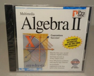 MULTIMEDIA Algebra II New CD-ROM Pro One Software - Image 1 of 4