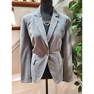 Worthington Women's Gray Polyester Long Sleeve Single Breasted Jacket Blazer 10 - Image 1 of 4