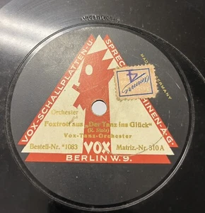 78rpm VOX TANZORCHESTER SHIMMY FOXTROTT LIEBESZWEIFEL Tanz Ins Glück SCHELLACK - Bild 1 von 4
