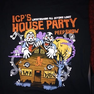 MEDIUM HOUSE PARTY PEEP SHOW SHIRT *Brandneu Ungetragen* ICP INSANE CLOWN POSSE MCL - Bild 1 von 2