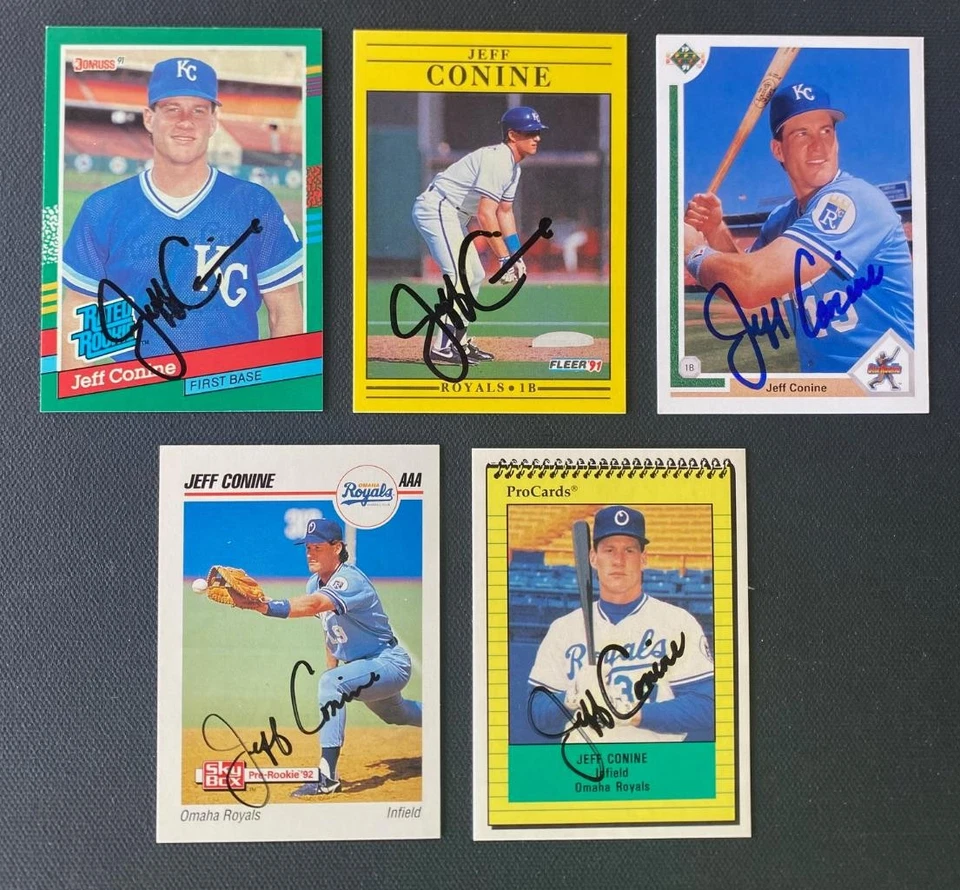 JEFF CONINE lote de (5) tarjetas firmadas | Reales - autógrafos Foto 1 de 1