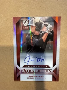 JACOB MAY: 2013 Panini ELITE EXTRA EDITION #151 RED AUTOGRAPH PROSPECT #835/899 - Picture 1 of 14