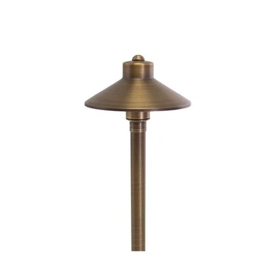 Sombrero Plano 12V Latón Camino Luz Bronce Tradicional Resistente al Agua ‎Baja Tensión Foto 1 de 4