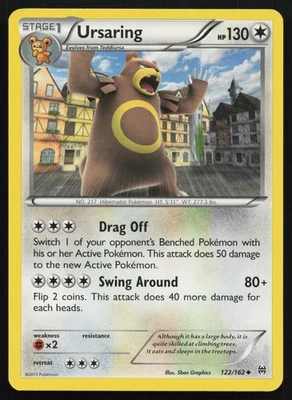 Pokemon Ursaring 122/162 XY - BREAKthrough Non-Holo (LP - HP) - Image 1 of 2