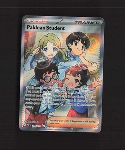 Paldean Student 230/091 Paldean Fates Full Art Ultra Rare Holo Pokemon Card NM - Picture 1 of 10