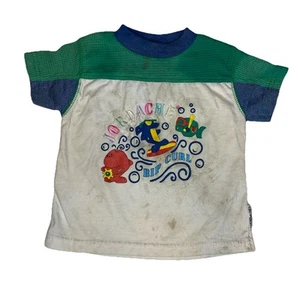 Camiseta Vintage Años 90 Jordache Juvenil 24 Meses Océano Peces Surf Bloques de Color Mancha - Imagen 1 de 9