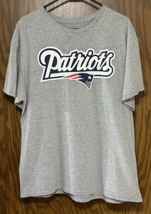 New England Patriots Reebok XL Grey Cotton T-Shirt W/Patriots Graphic VGC - Picture 1 of 9