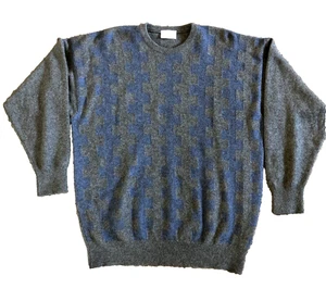 Suéter de cachemir Eldon Escocia gris azul suéter para hombre XL - Imagen 1 de 8