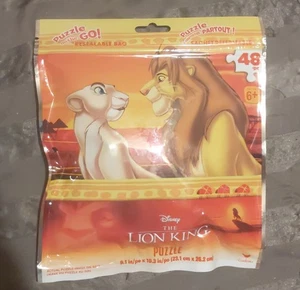 Disney Lion King 48 Piece Puzzle On The Go Simba Nala Resealable Bag Travel - Picture 1 of 4