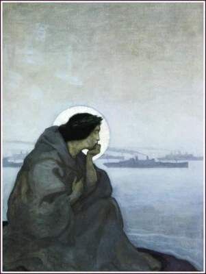 Our Mother N.C. Wyeth 1922 American Illustration Symbolic Figure Art Print - Image 1 of 2