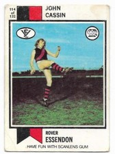 1974 Scanlens (114) John CASSIN Essendon
