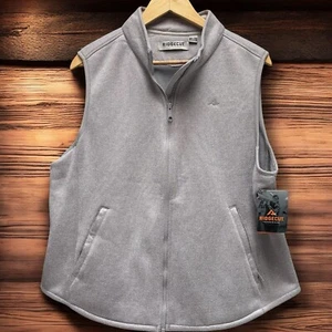 Men's Heathered Gray Ridgecut Zip Front Fleece Vest Sz XL - Picture 1 of 7