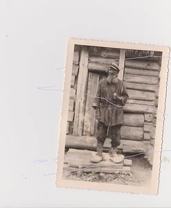 Old Man Photo Original WWII Occupied Russia USSR Territories  - Picture 1 of 2