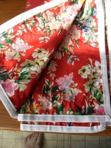 RALPH LAUREN RED FLORAL BELLE HARBOR 100% COTTON STANDARD SHAM---NEW - Picture 1 of 7